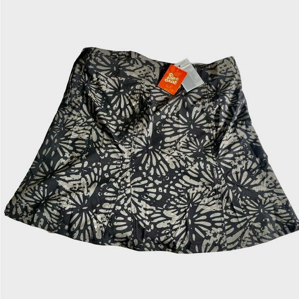 Rip Skirt Hawaii Women L Gray Shibori Butterfly Beach Vacation Mini Pool‎ NWT